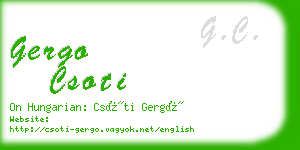 gergo csoti business card